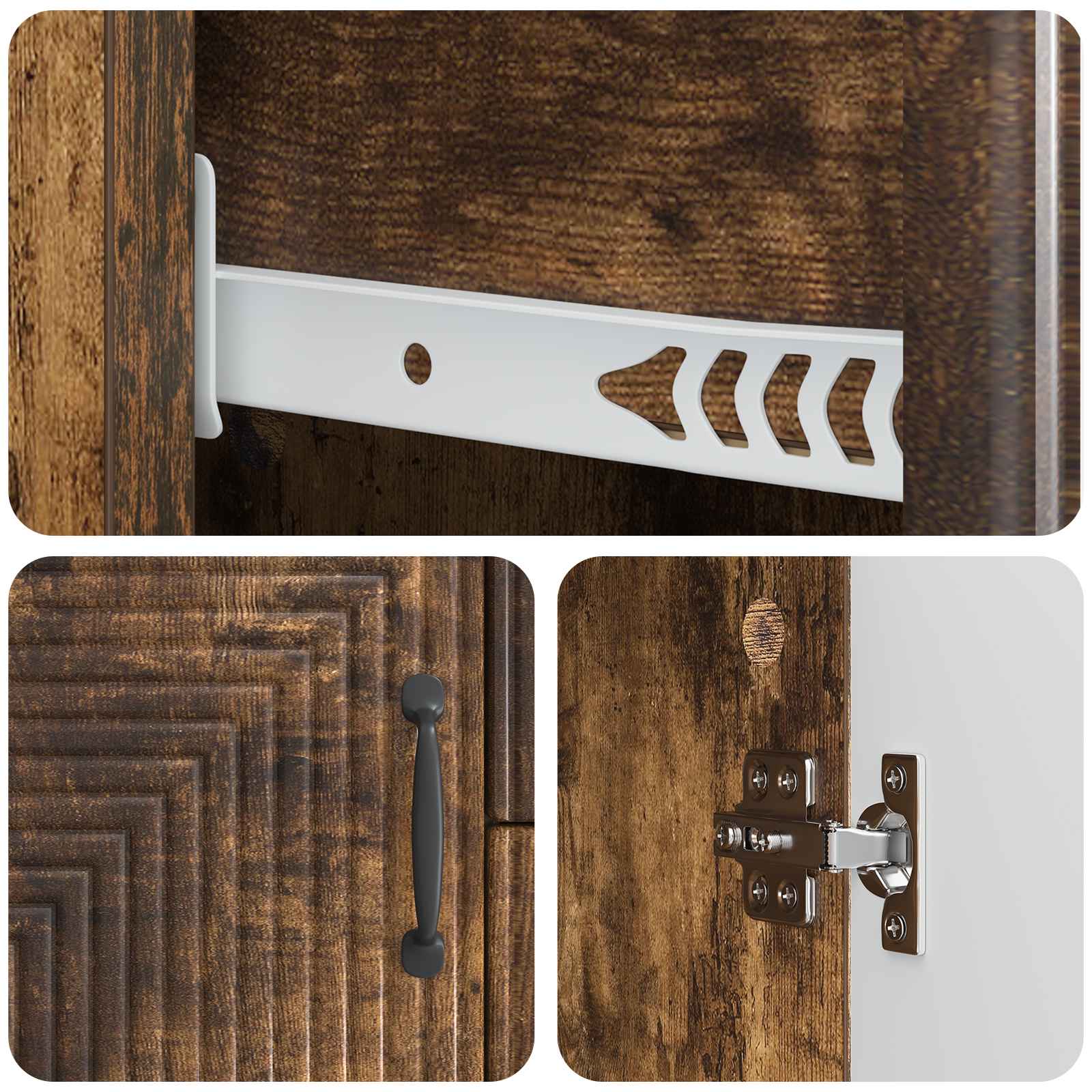 Sideboard Geräucherte Eiche 89 x 34,5 x 60 cm Holzwerkstoff