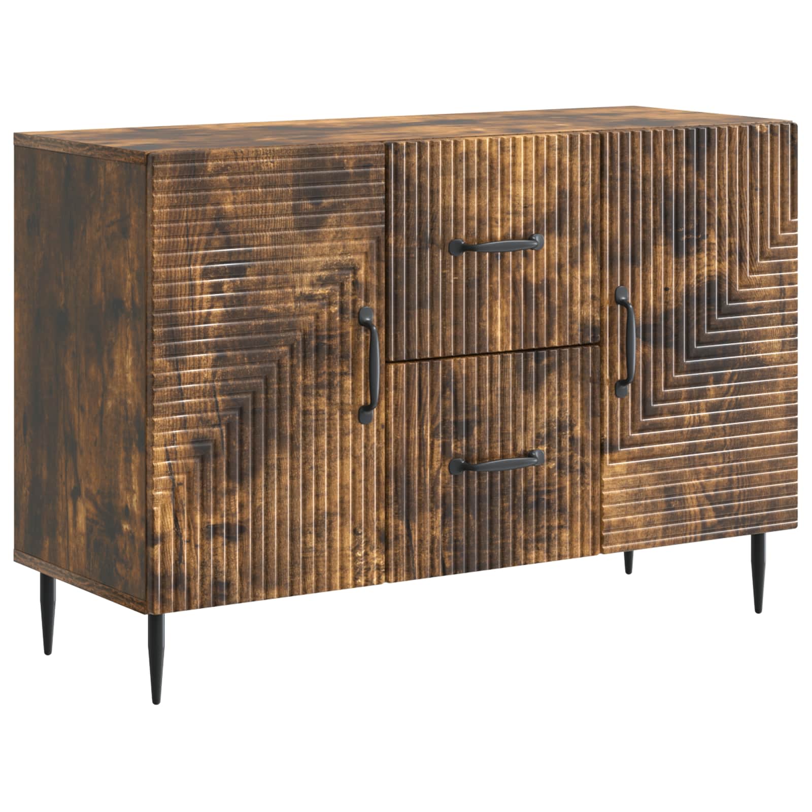 Sideboard Geräucherte Eiche 89 x 34,5 x 60 cm Holzwerkstoff
