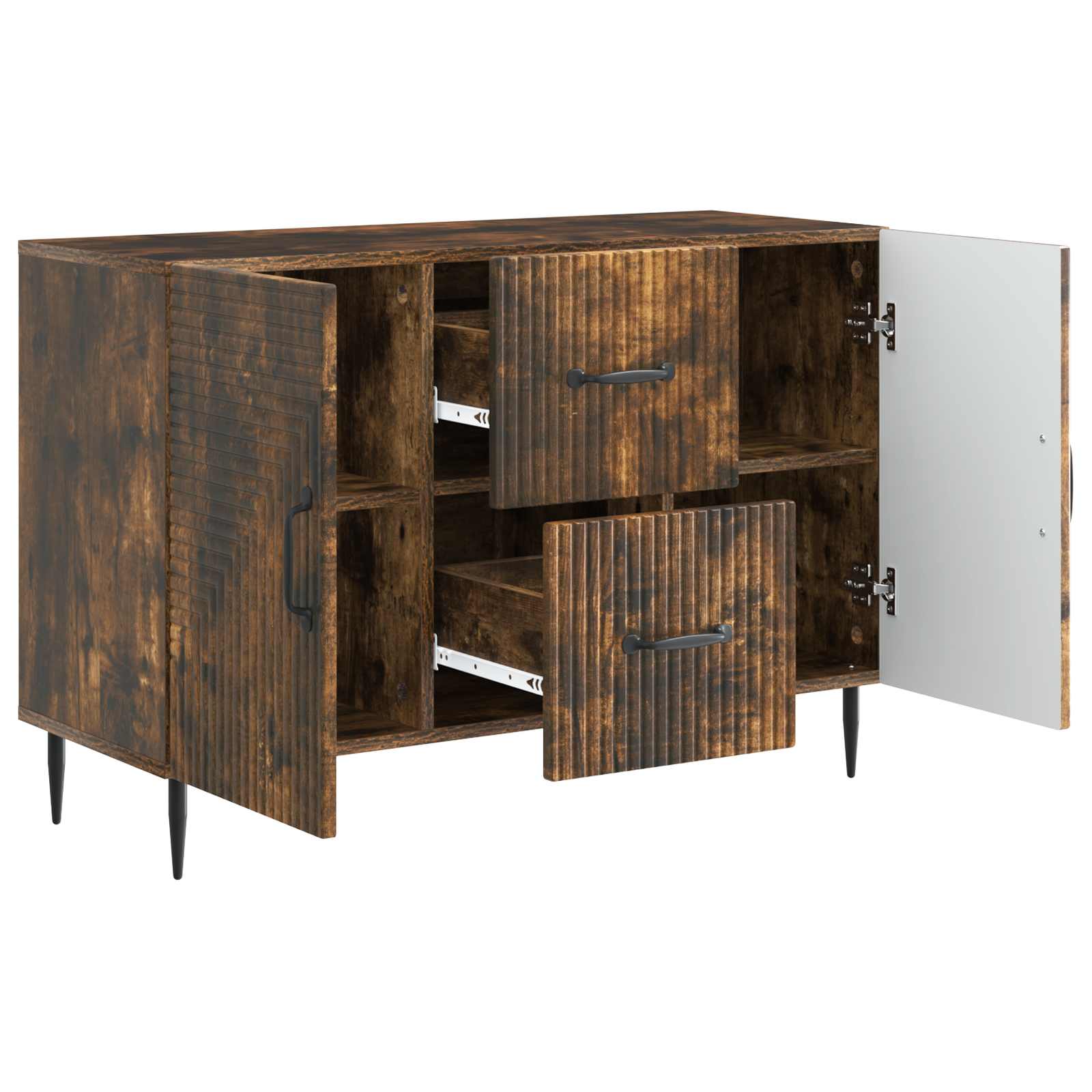 Sideboard Geräucherte Eiche 89 x 34,5 x 60 cm Holzwerkstoff
