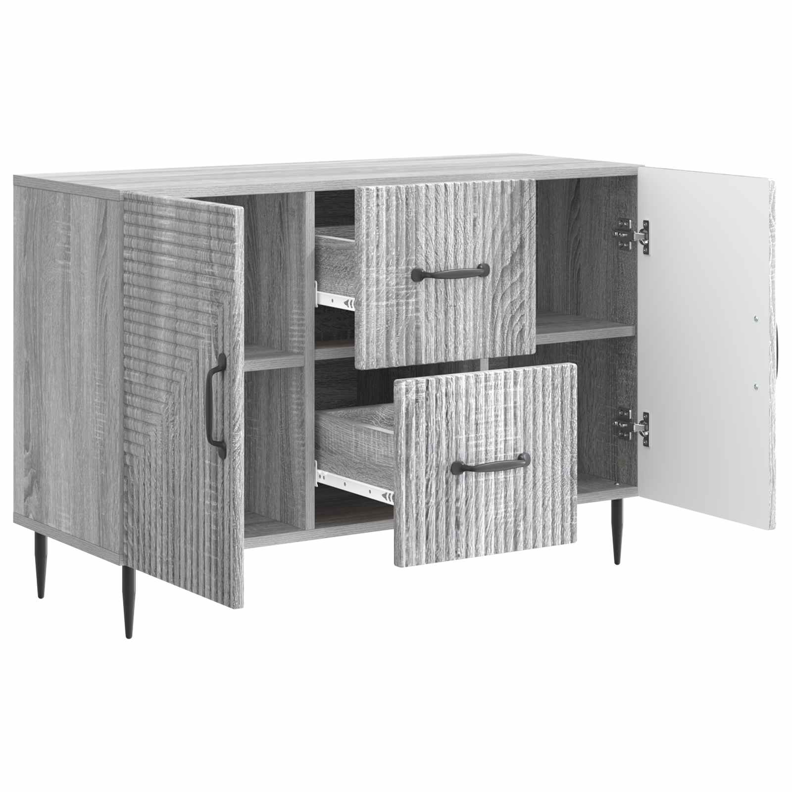 Sideboard Graues Sonoma 89 x 34,5 x 60 cm Holzwerkstoff
