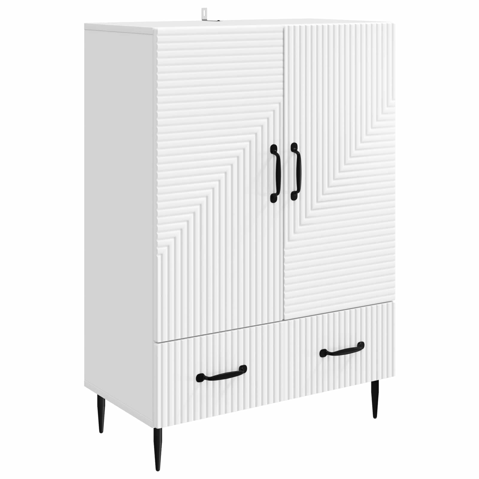 Sideboard mit Schubladen Weiß 66 x 34,5 x 95 cm Holzwerkstoff
