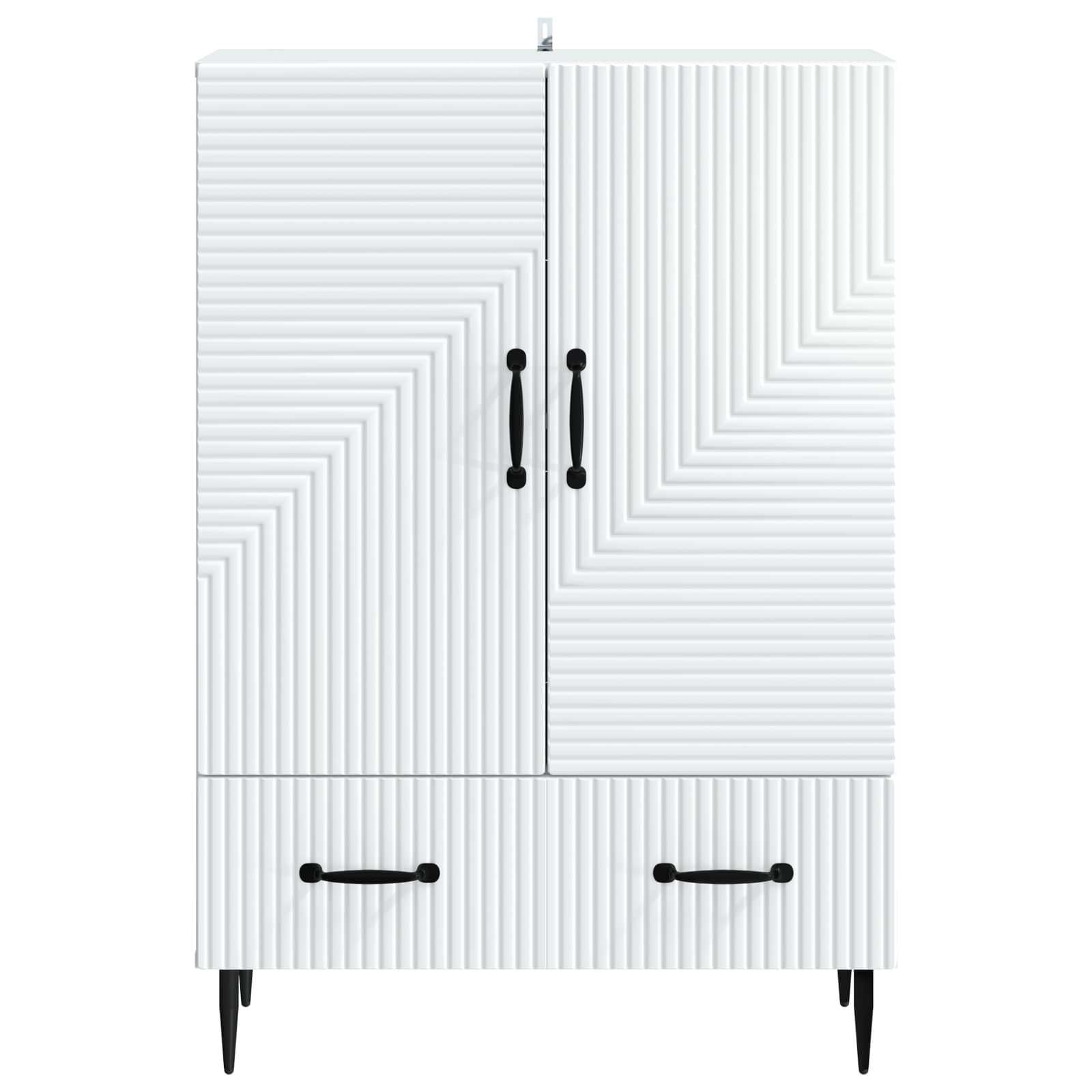 Sideboard mit Schubladen Weiß 66 x 34,5 x 95 cm Holzwerkstoff