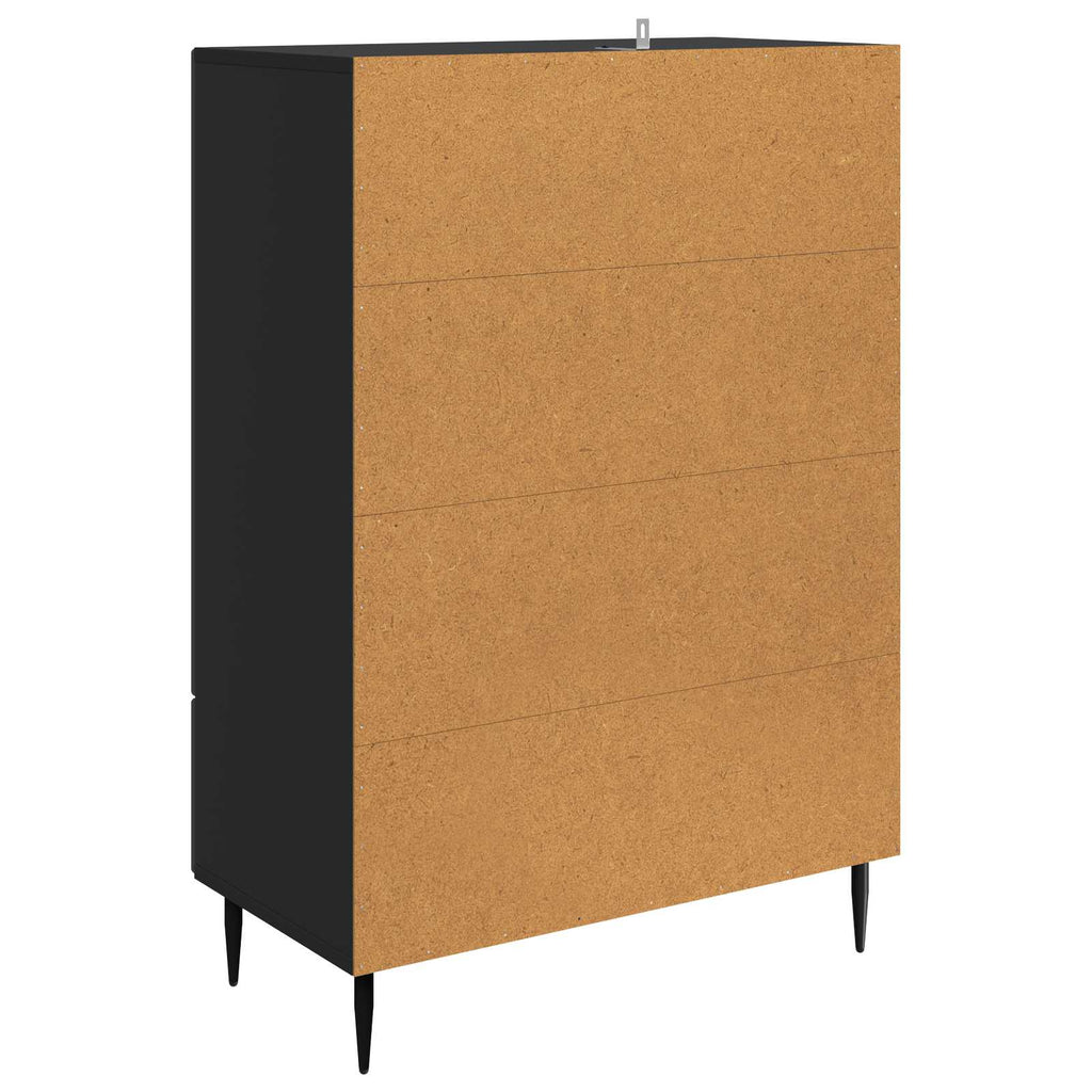 Sideboard Schwarz 66 x 34,5 x 95 cm Holzwerkstoff