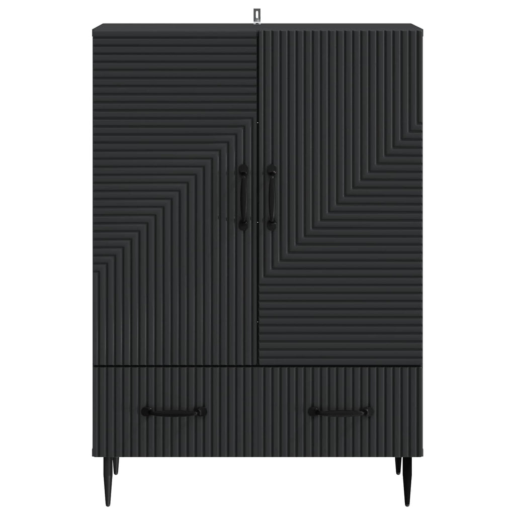 Sideboard Schwarz 66 x 34,5 x 95 cm Holzwerkstoff