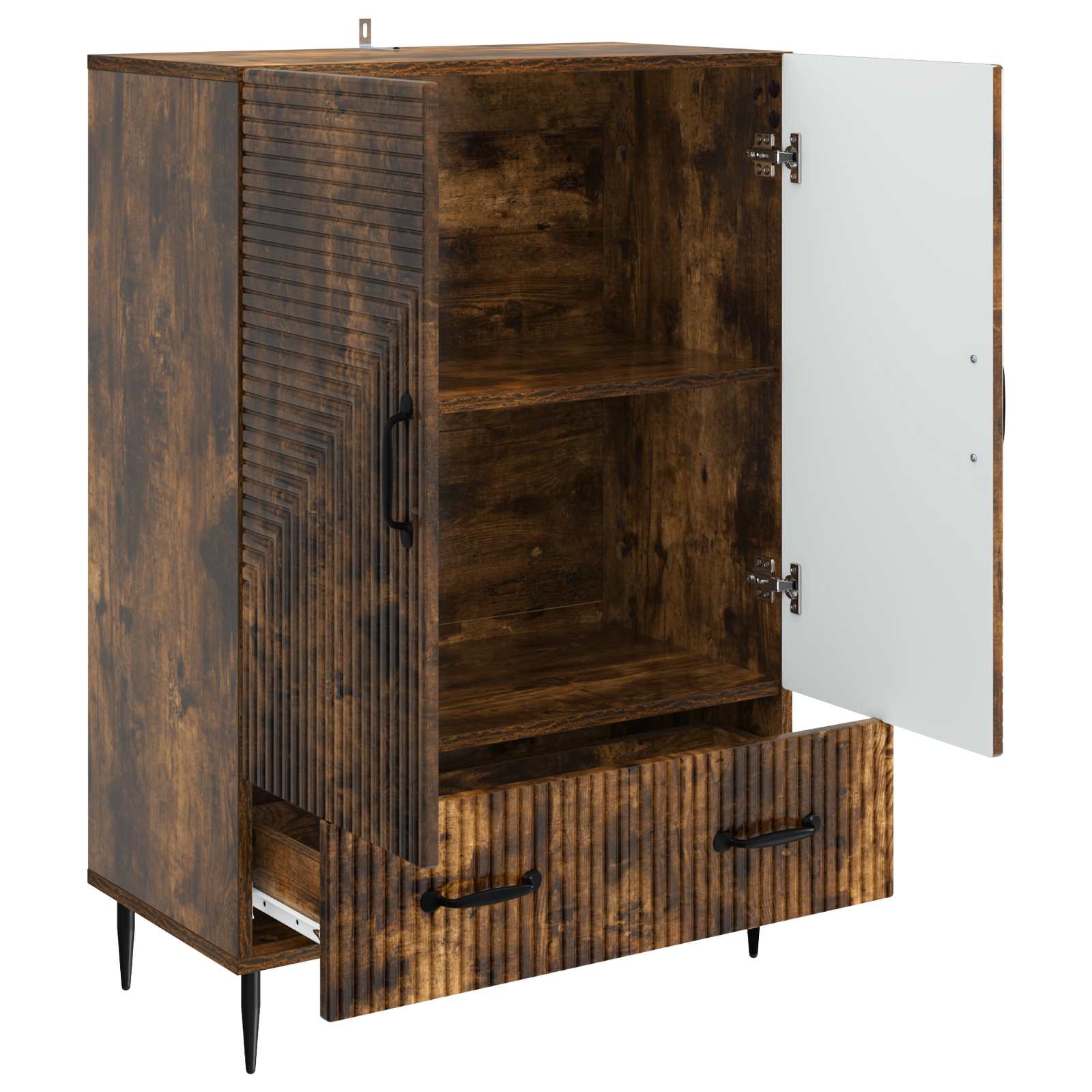 Sideboard Geräucherte Eiche 66 x 34,5 x 95 cm Holzwerkstoff