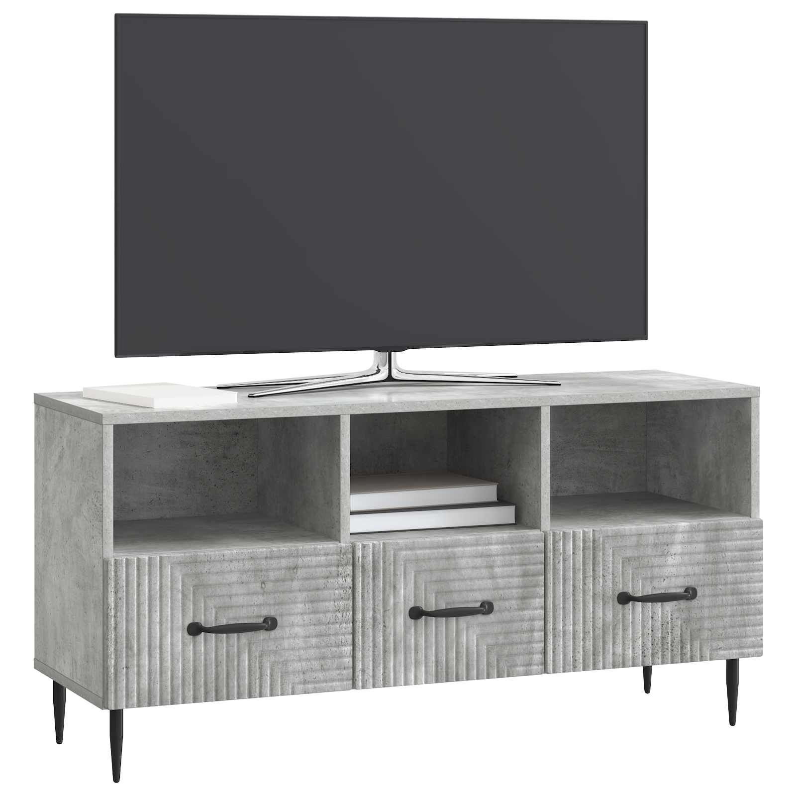 TV-Schränk Betongrau 102 x 34,5 x 50 cm Holzwerkstoff