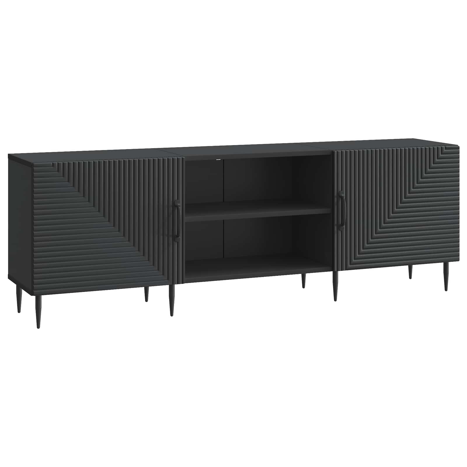 TV-Schränk Schwarz 150 x 31 x 50 cm Holzwerkstoff