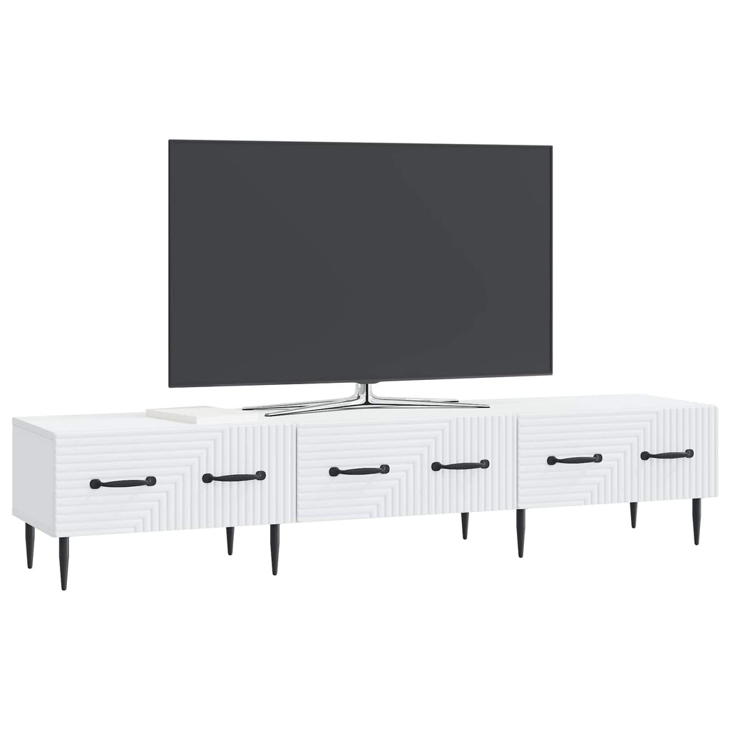 TV-Schränk mit Schubladen Weiß 147 x 34,5 x 30 cm Holzwerkstoff