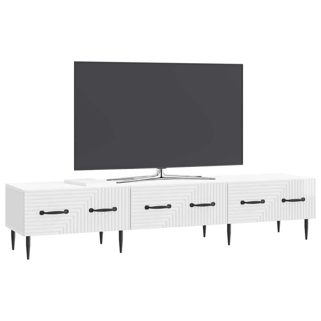 TV-Schränk Hochglanz Weiß 147 x 34,5 x 30 cm Holzwerkstoff