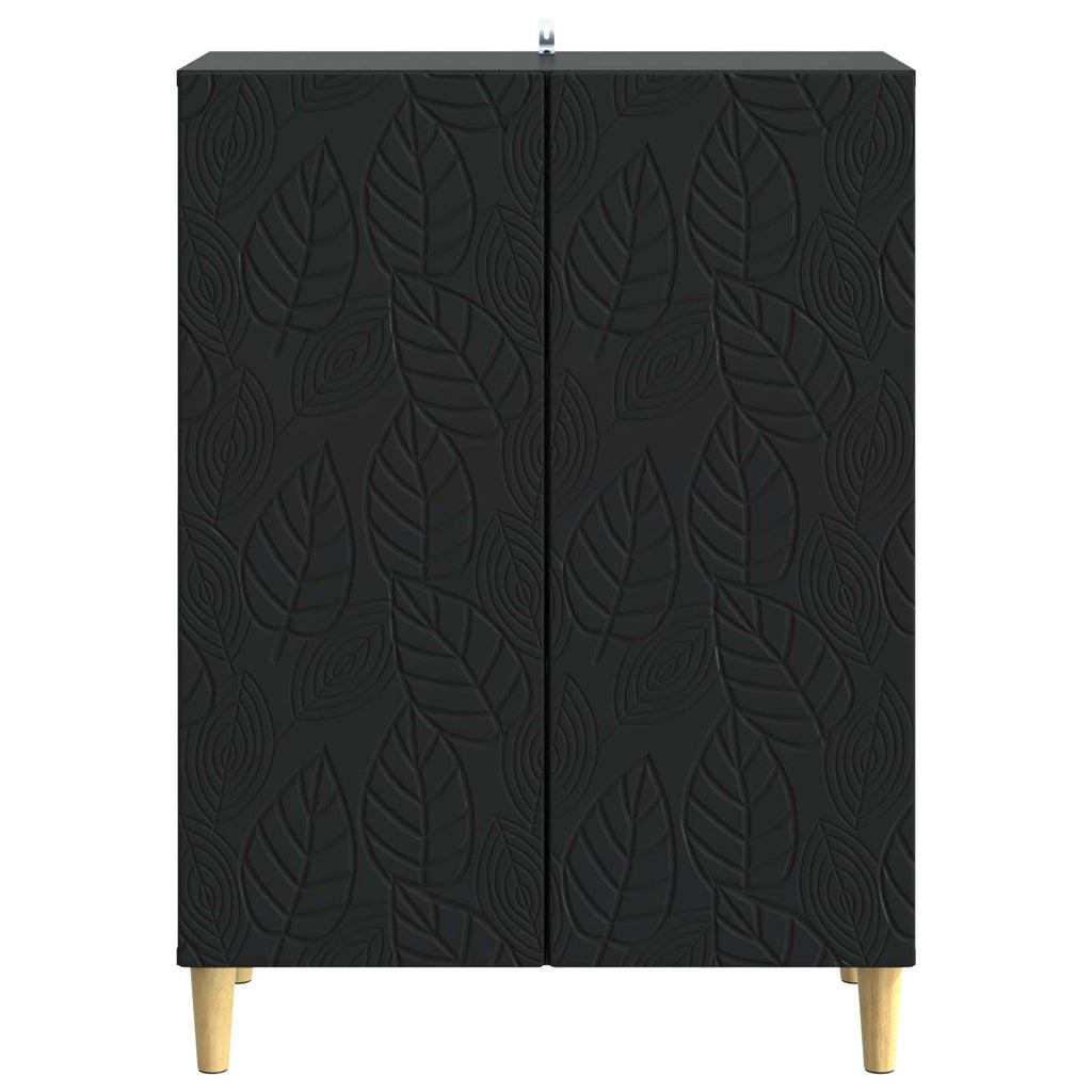 Sideboard Schwarz 66 x 34,5 x 90 cm Holzwerkstoff