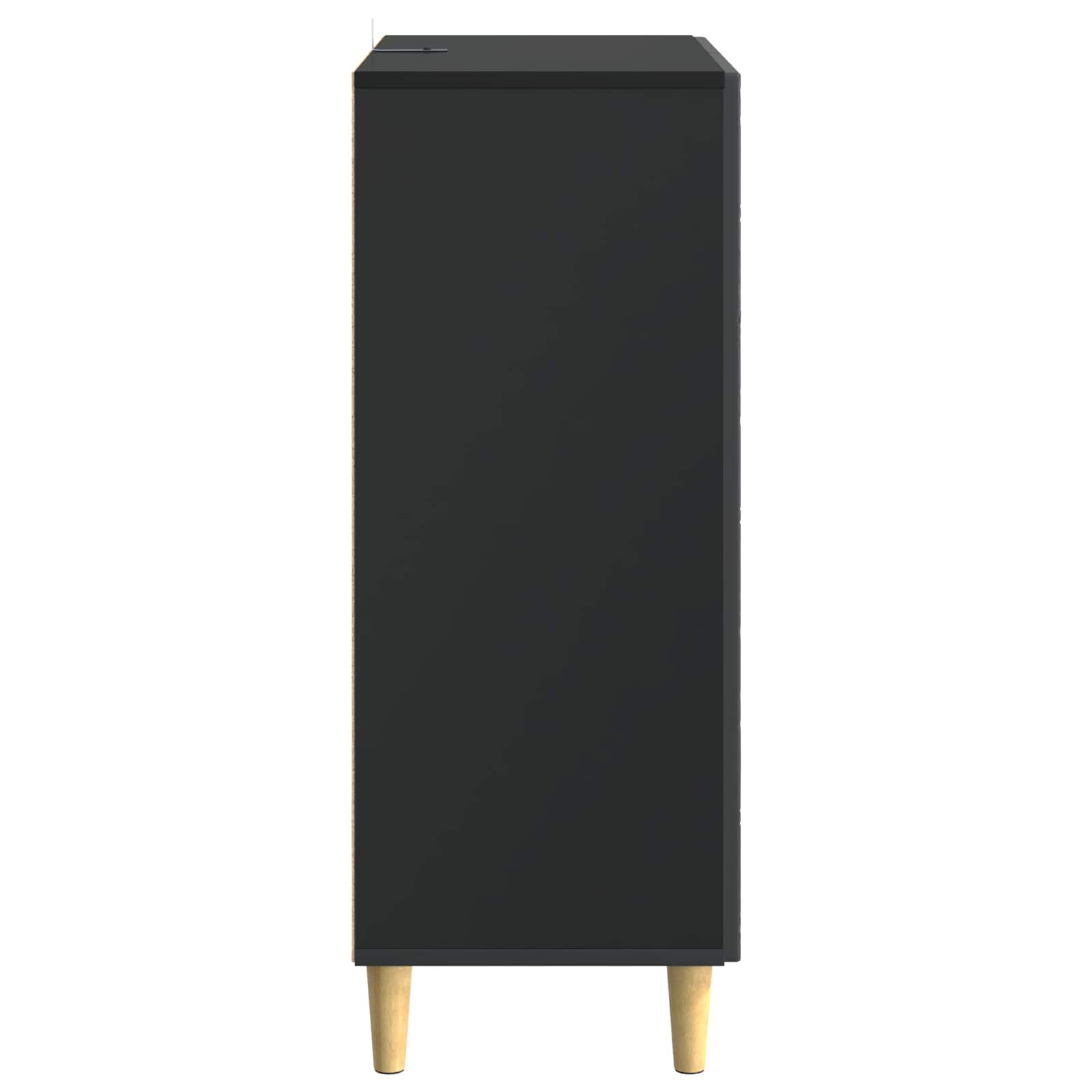 Sideboard Schwarz 33 x 34,5 x 90 cm Holzwerkstoff