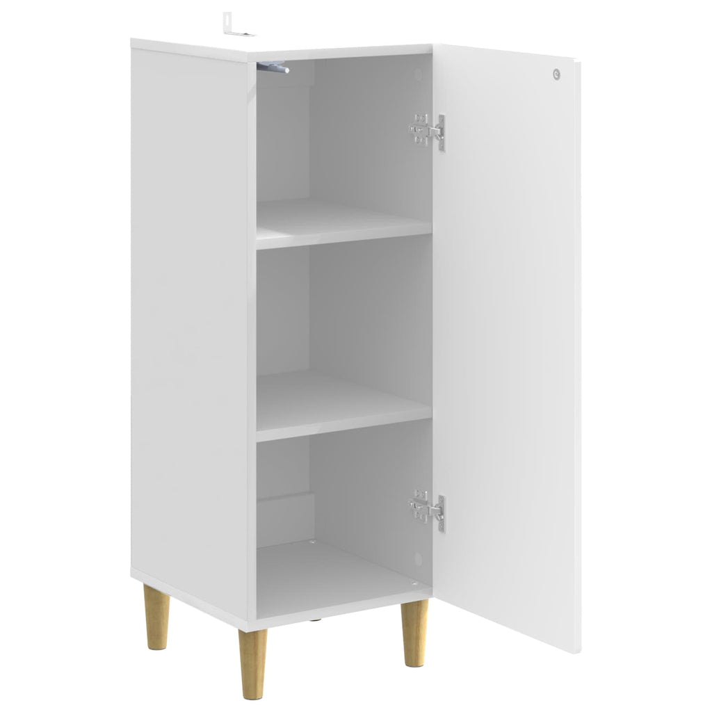 Sideboard Hochglanz Weiß 33 x 34,5 x 90 cm Holzwerkstoff