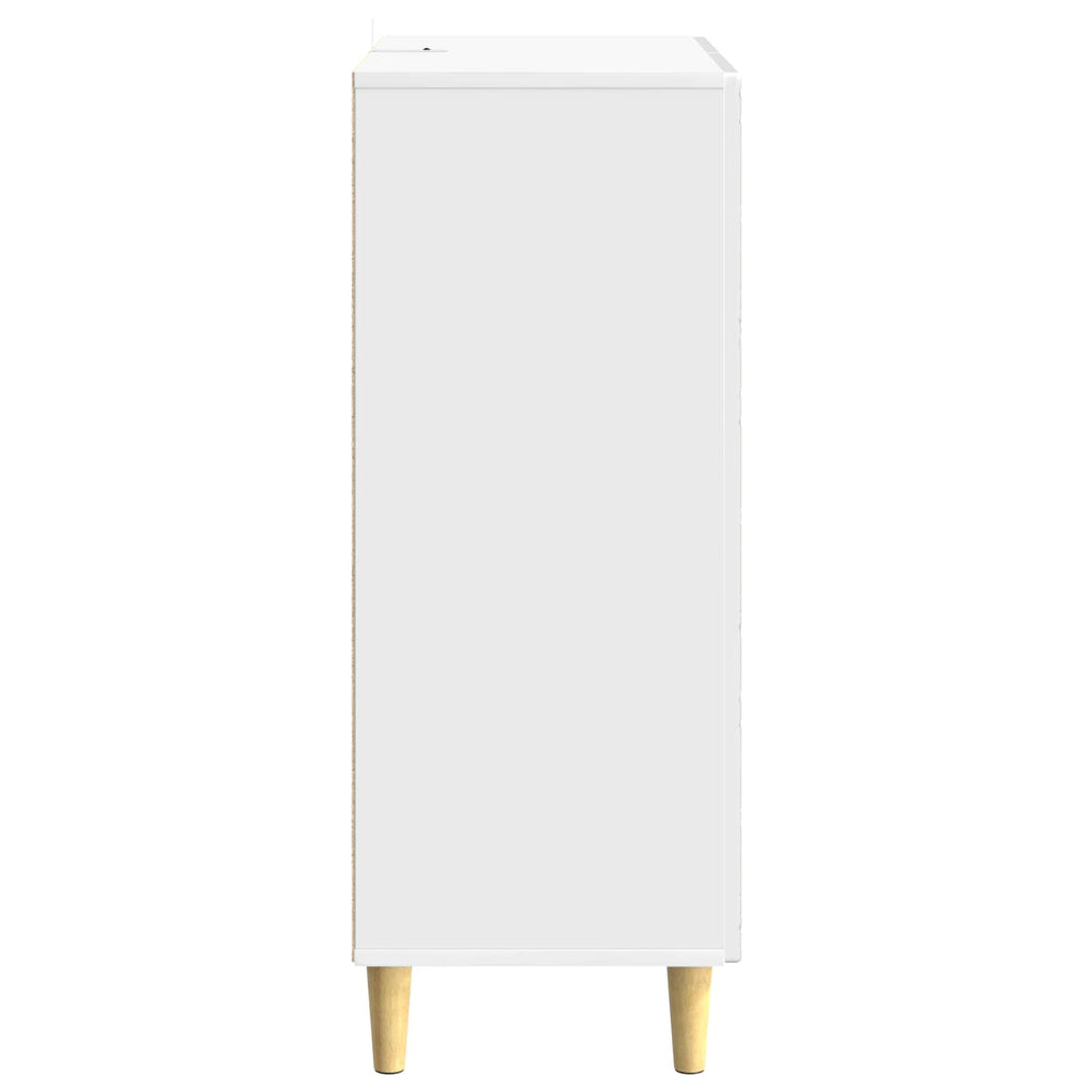 Sideboard Hochglanz Weiß 33 x 34,5 x 90 cm Holzwerkstoff