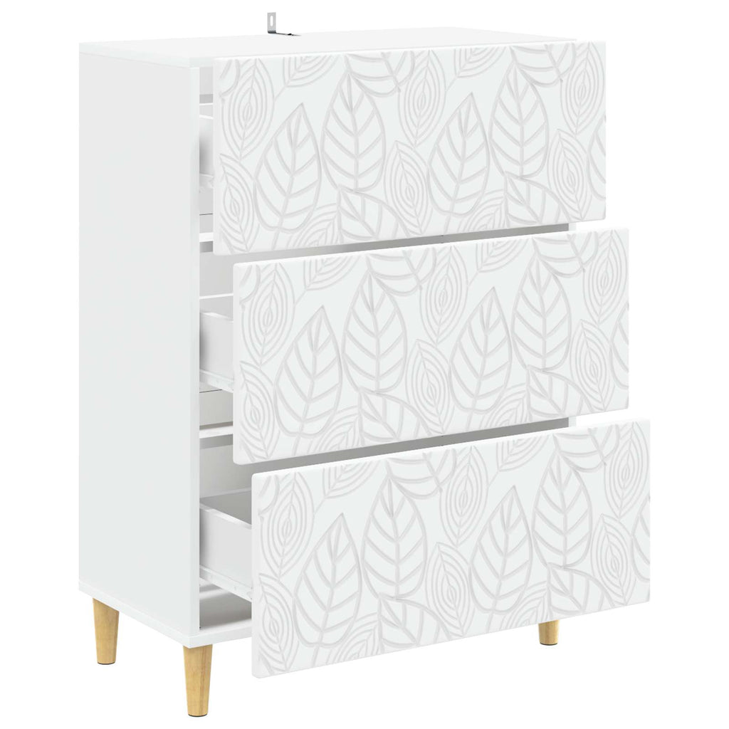 Schubladenschrank Weiß 66 x 34,5 x 90 cm Holzwerkstoff