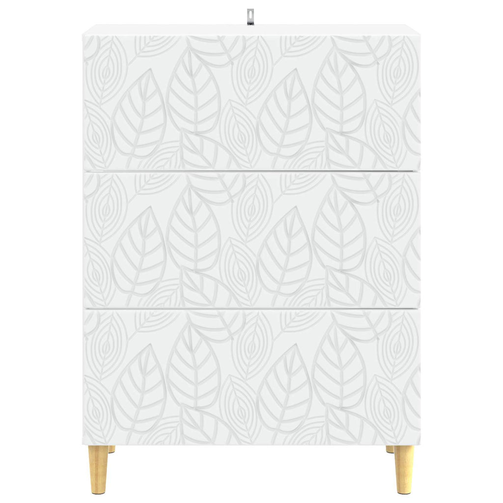 Schubladenschrank Weiß 66 x 34,5 x 90 cm Holzwerkstoff