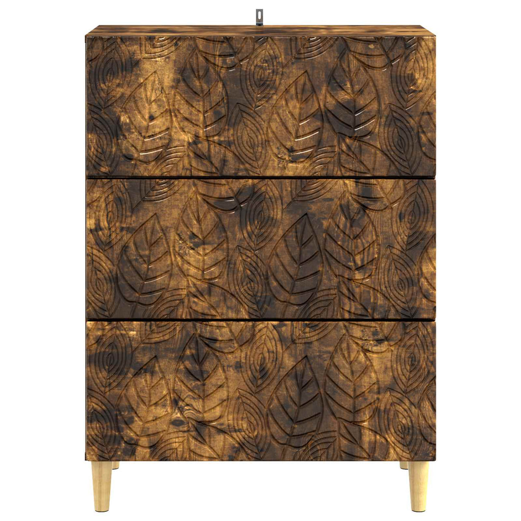Schubladenschrank Geräucherte Eiche 66 x 34,5 x 90 cm