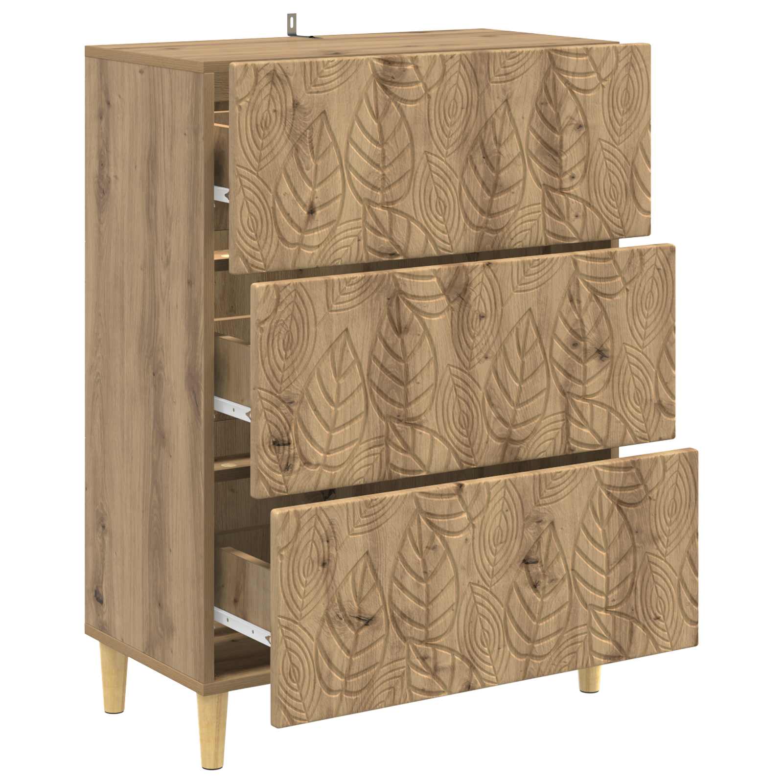 Schubladenschrank Artisan-Eiche 66 x 34,5 x 90 cm Holzwerkstoff