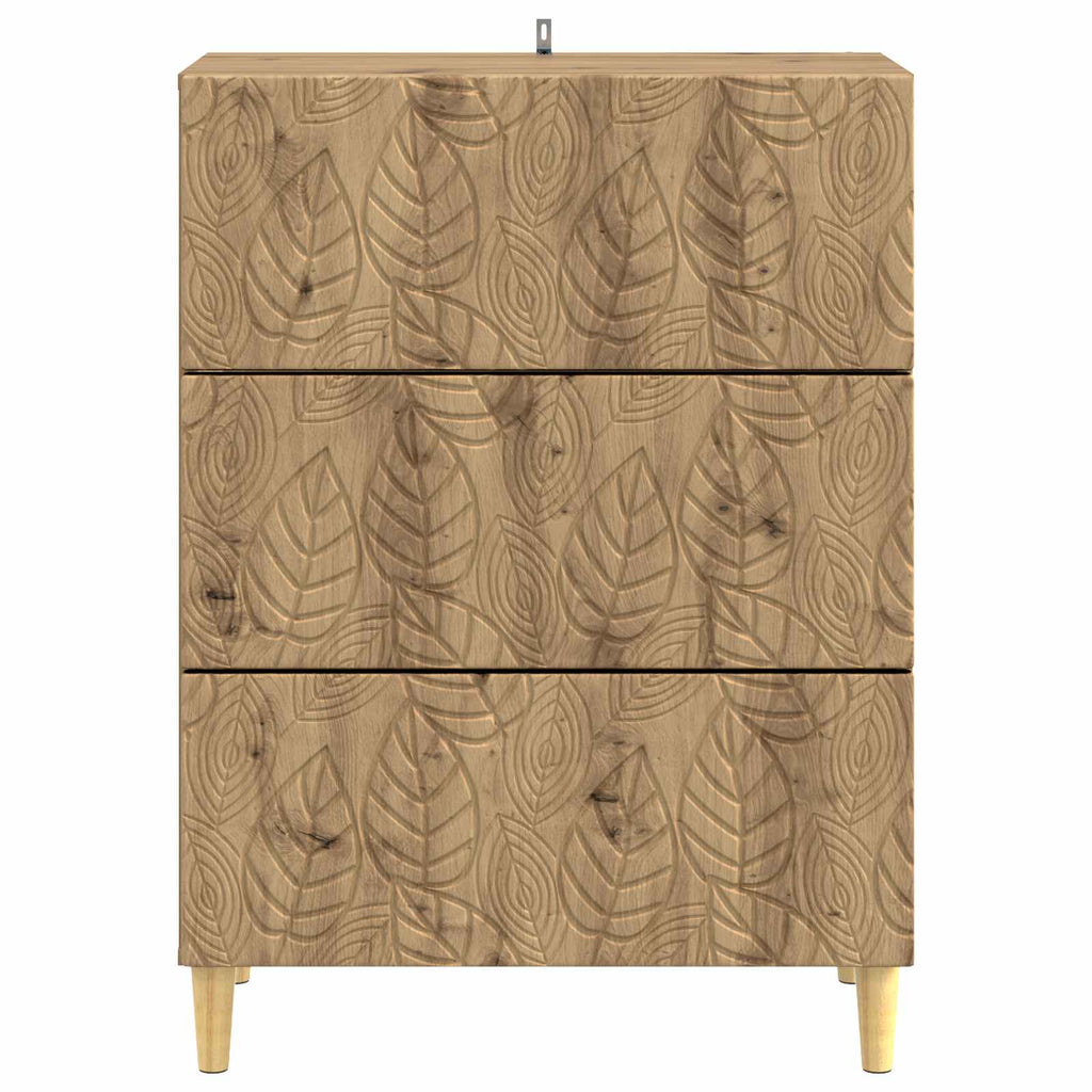 Schubladenschrank Artisan-Eiche 66 x 34,5 x 90 cm Holzwerkstoff