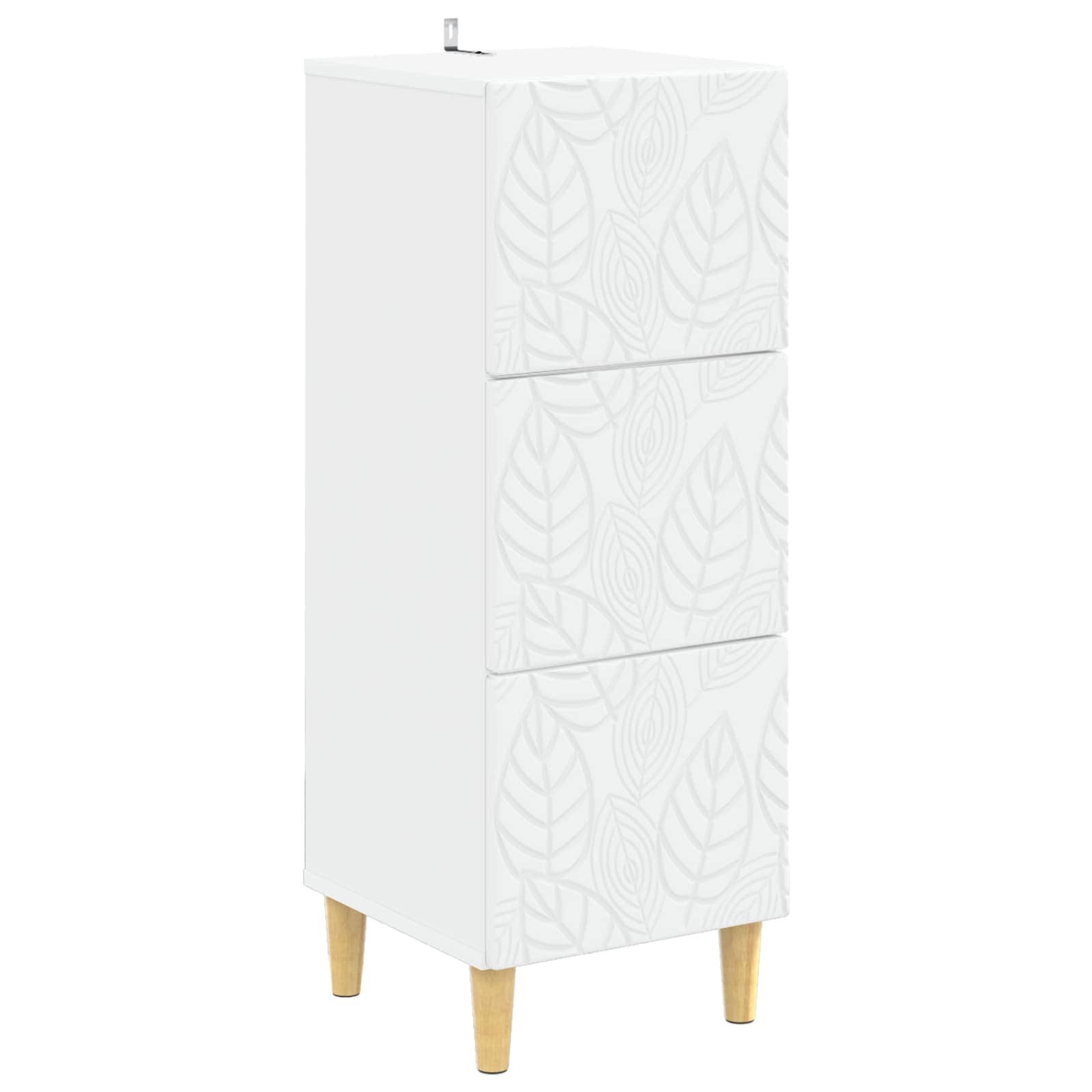 Schubladenschrank Weiß 33 x 34,5 x 90 cm Holzwerkstoff