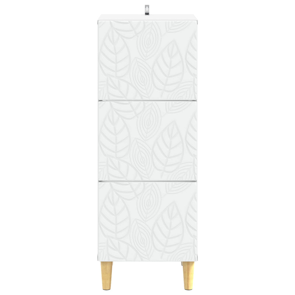 Schubladenschrank Weiß 33 x 34,5 x 90 cm Holzwerkstoff