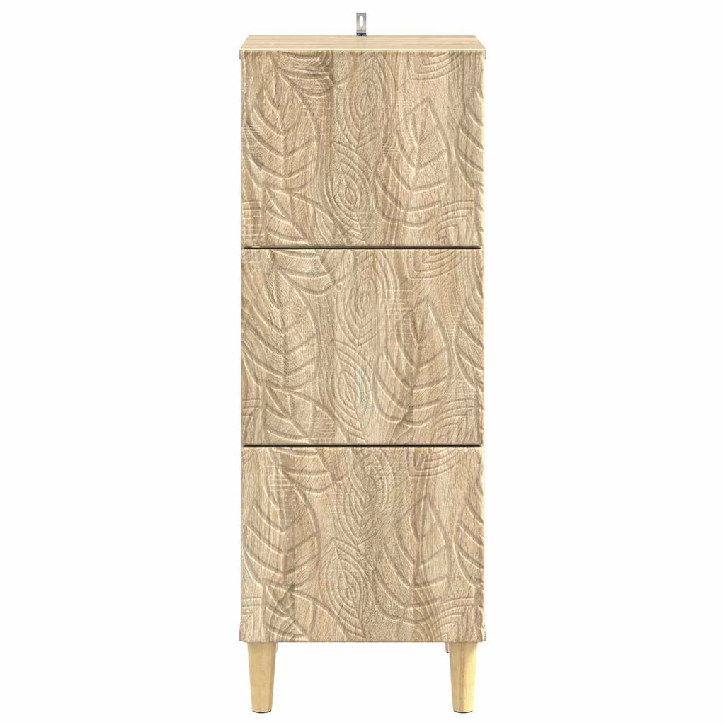 Schubladenschrank Sonoma-Eiche 33 x 34,5 x 90 cm Holzwerkstoff