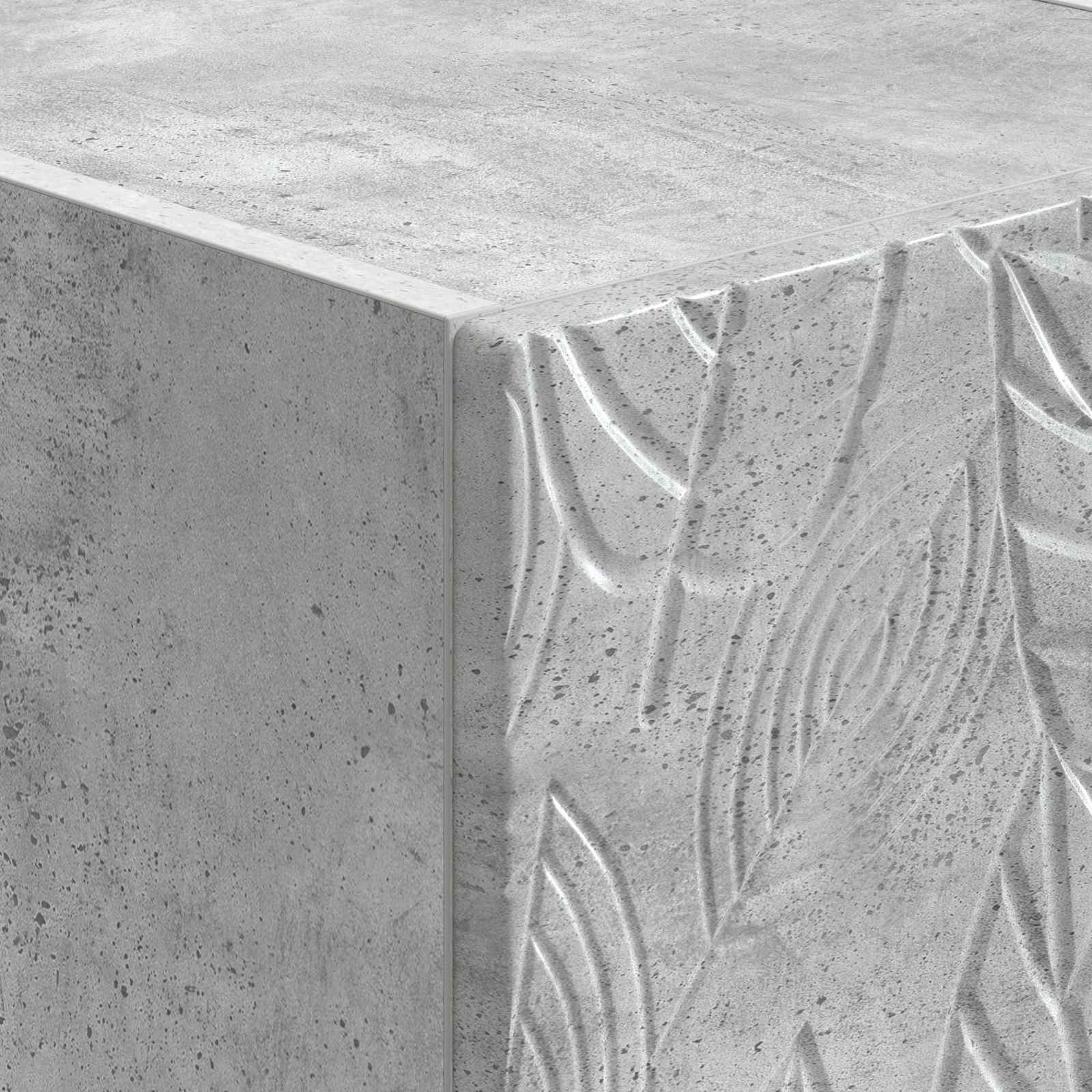 Schubladenschrank Betongrau 33 x 34,5 x 90 cm Holzwerkstoff