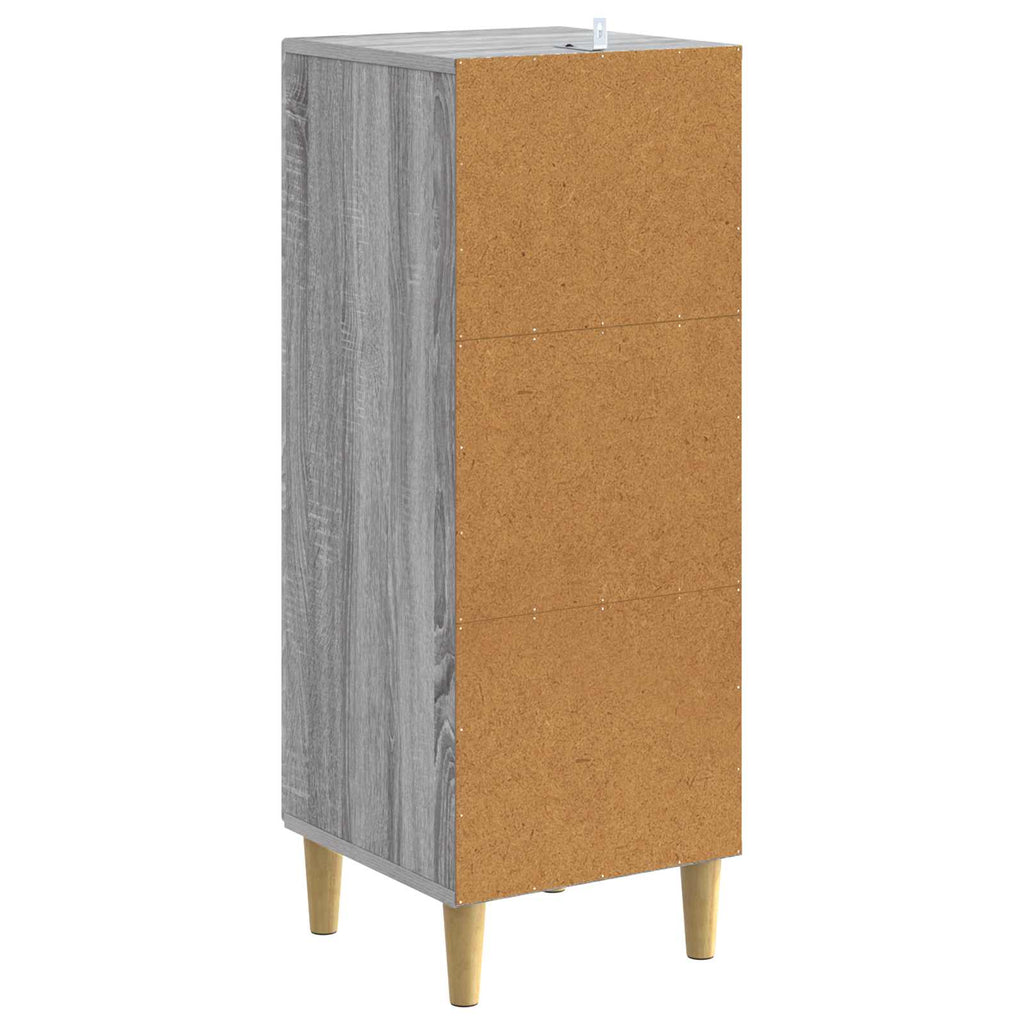 Schubladenschrank Grau Sonoma 33 x 34,5 x 90 cm Holzwerkstoff