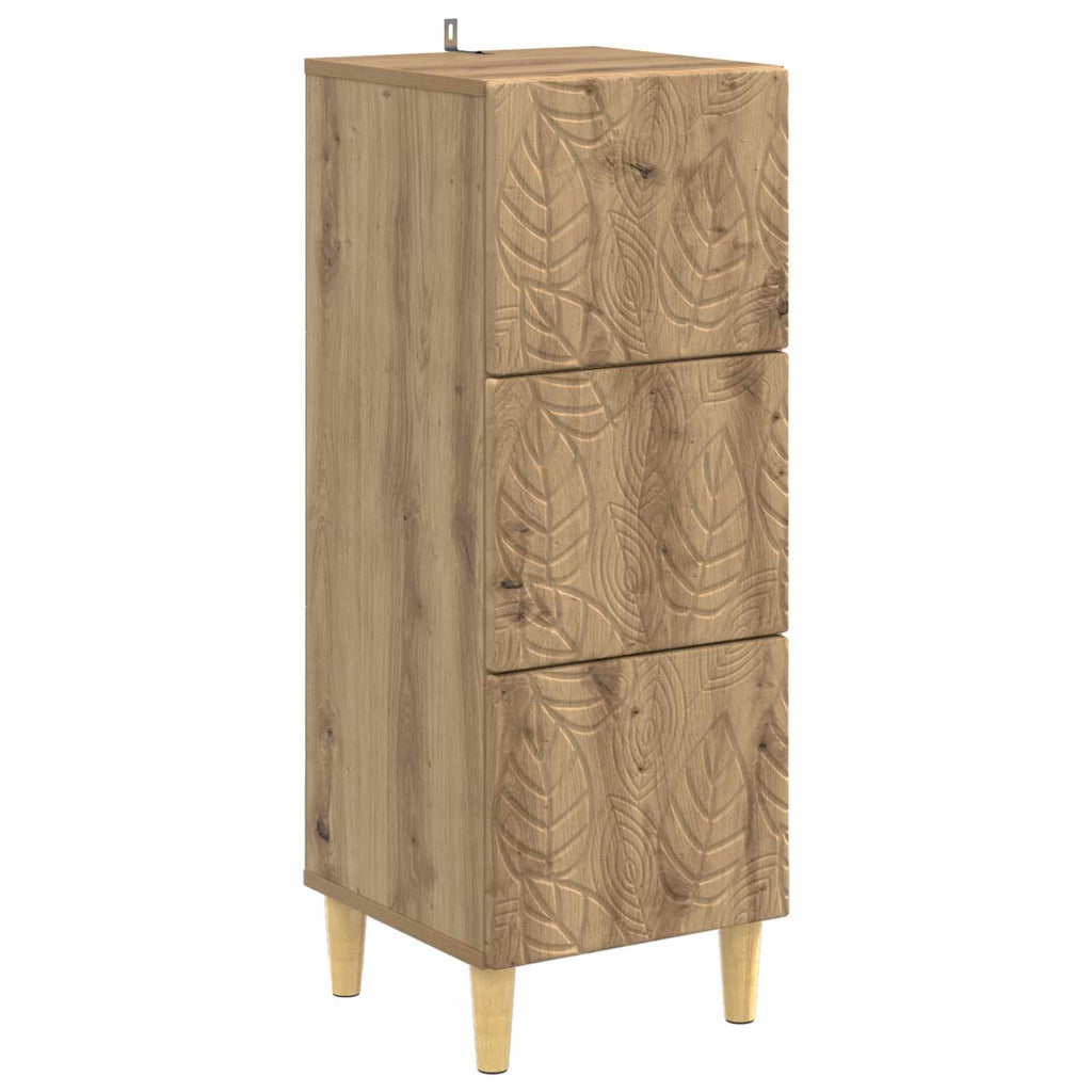 Schubladenschrank Artisan-Eiche 33 x 34,5 x 90 cm Holzwerkstoff