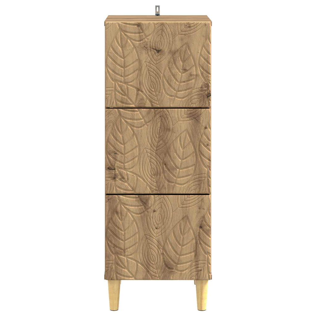Schubladenschrank Artisan-Eiche 33 x 34,5 x 90 cm Holzwerkstoff