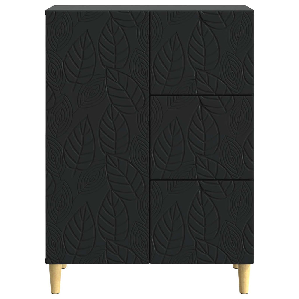 Sideboard Schwarz 66 x 34,5 x 90 cm Holzwerkstoff