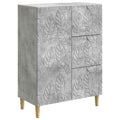 Sideboard Betongrau 66 x 34,5 x 90 cm Holzwerkstoff