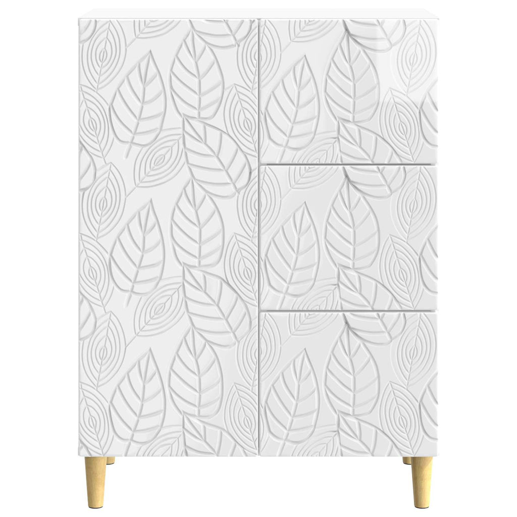 Sideboard Hochglanz Weiß 66 x 34,5 x 90 cm Holzwerkstoff