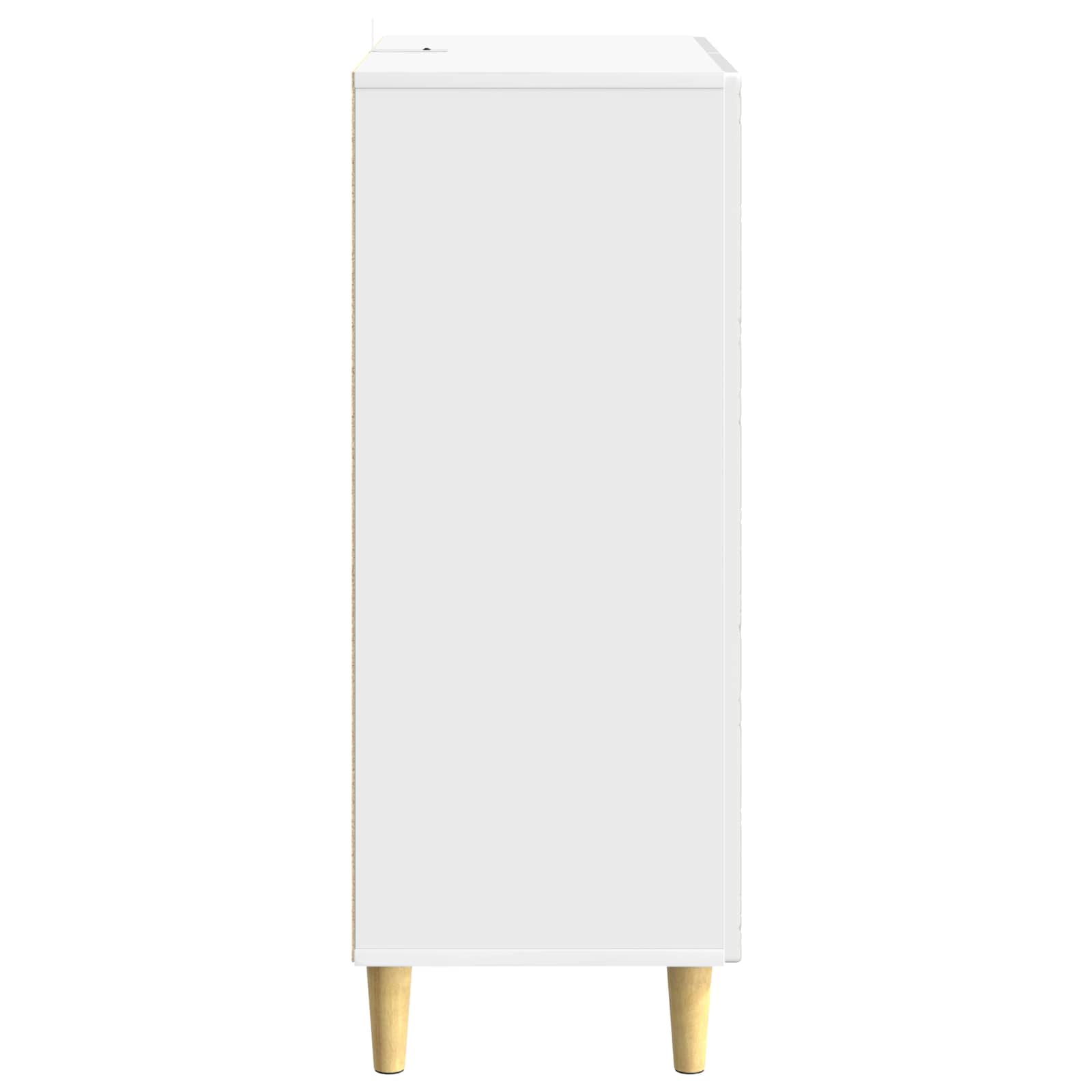 Sideboard Hochglanz Weiß 66 x 34,5 x 90 cm Holzwerkstoff