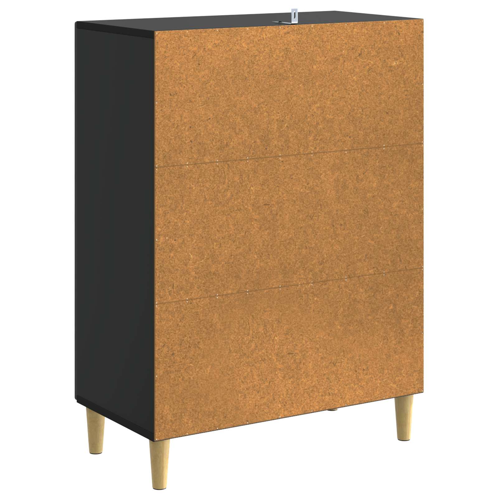 Sideboard Schwarz 66 x 34,5 x 90 cm Holzwerkstoff