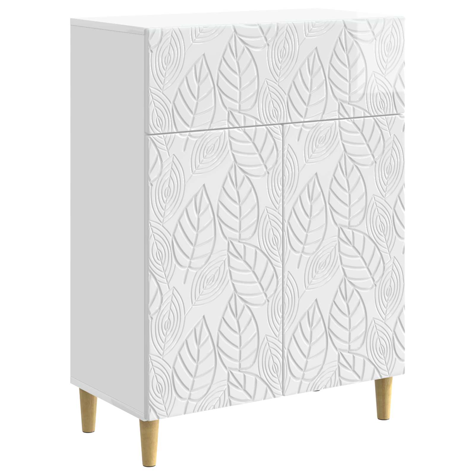 Sideboard Hochglanz Weiß 66 x 34,5 x 90 cm Holzwerkstoff