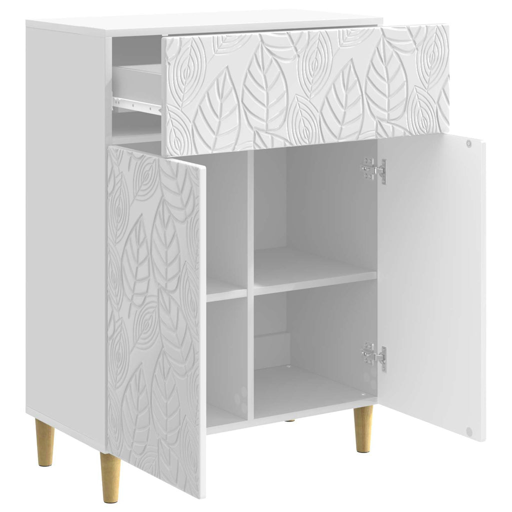 Sideboard Hochglanz Weiß 66 x 34,5 x 90 cm Holzwerkstoff