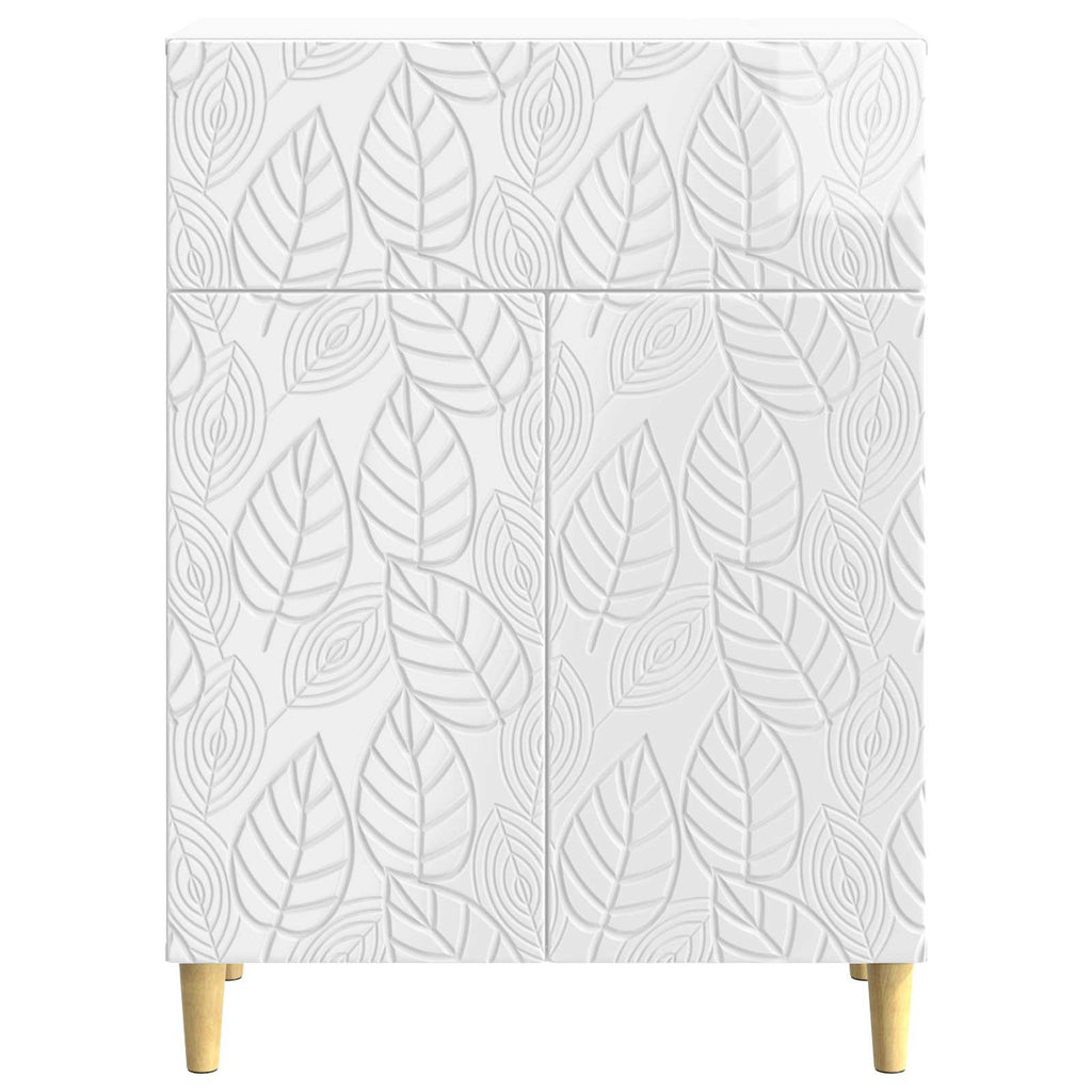 Sideboard Hochglanz Weiß 66 x 34,5 x 90 cm Holzwerkstoff