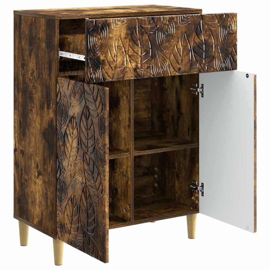 Sideboard Geräucherte Eiche 66 x 34,5 x 90 cm Holzwerkstoff