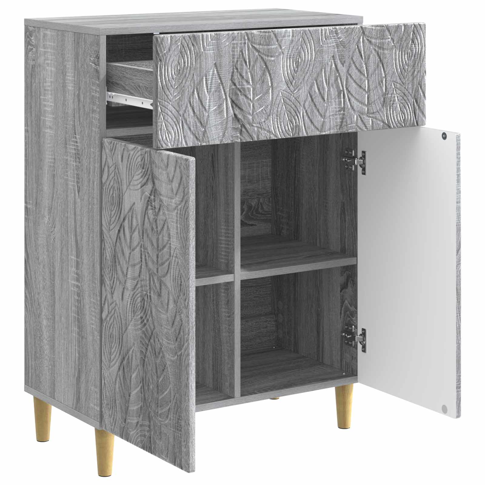 Sideboard Grau Sonoma 66 x 34,5 x 90 cm Holzwerkstoff
