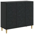 Sideboard Schwarz 89 x 34,5 x 80 cm Holzwerkstoff