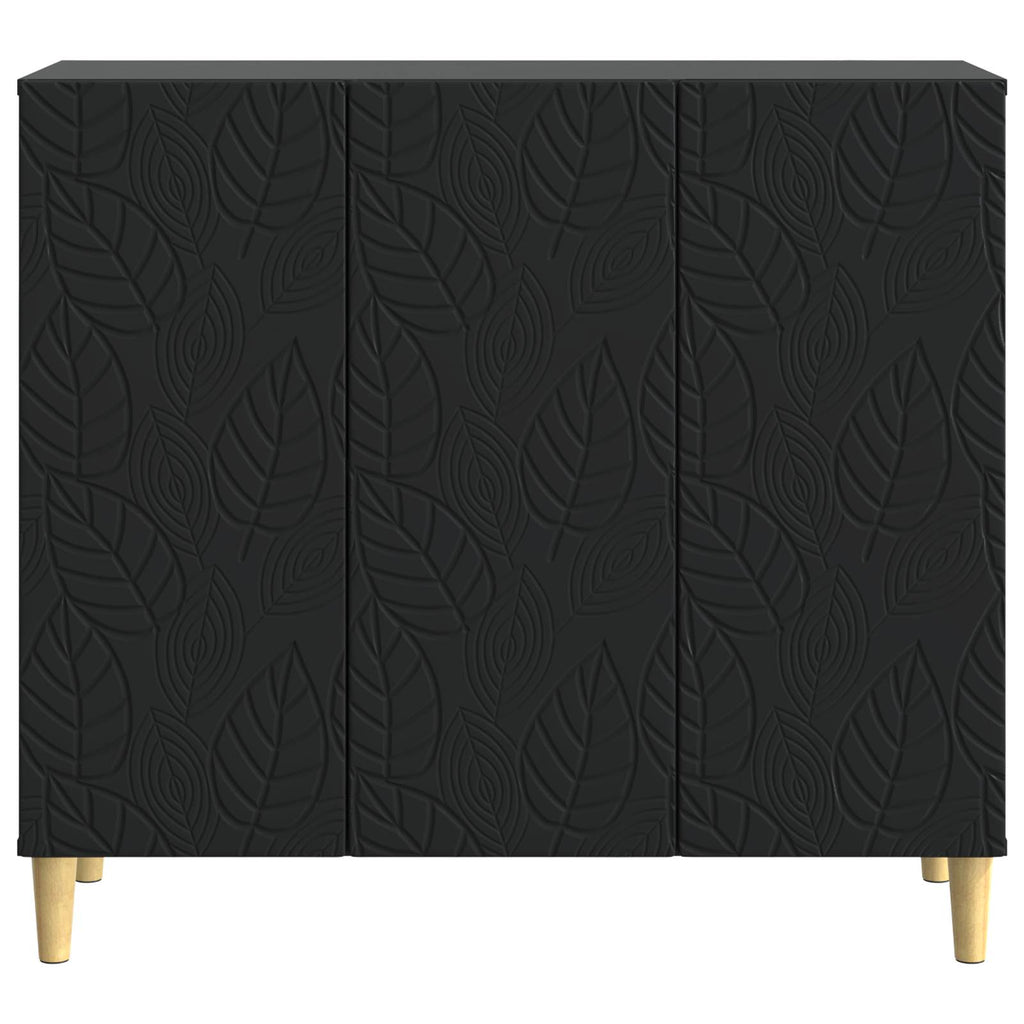 Sideboard Schwarz 89 x 34,5 x 80 cm Holzwerkstoff