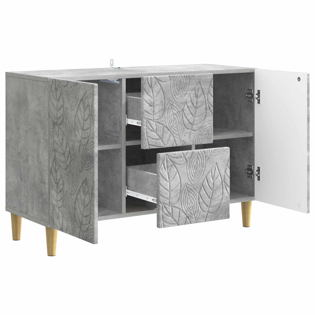 Sideboard Betongrau 89 x 34,5 x 60 cm Holzwerkstoff