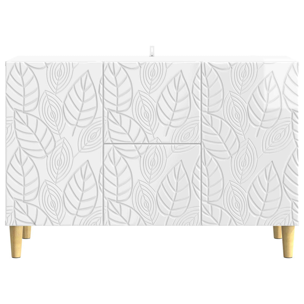 Sideboard Hochglanz Weiß 89 x 34,5 x 60 cm Holzwerkstoff