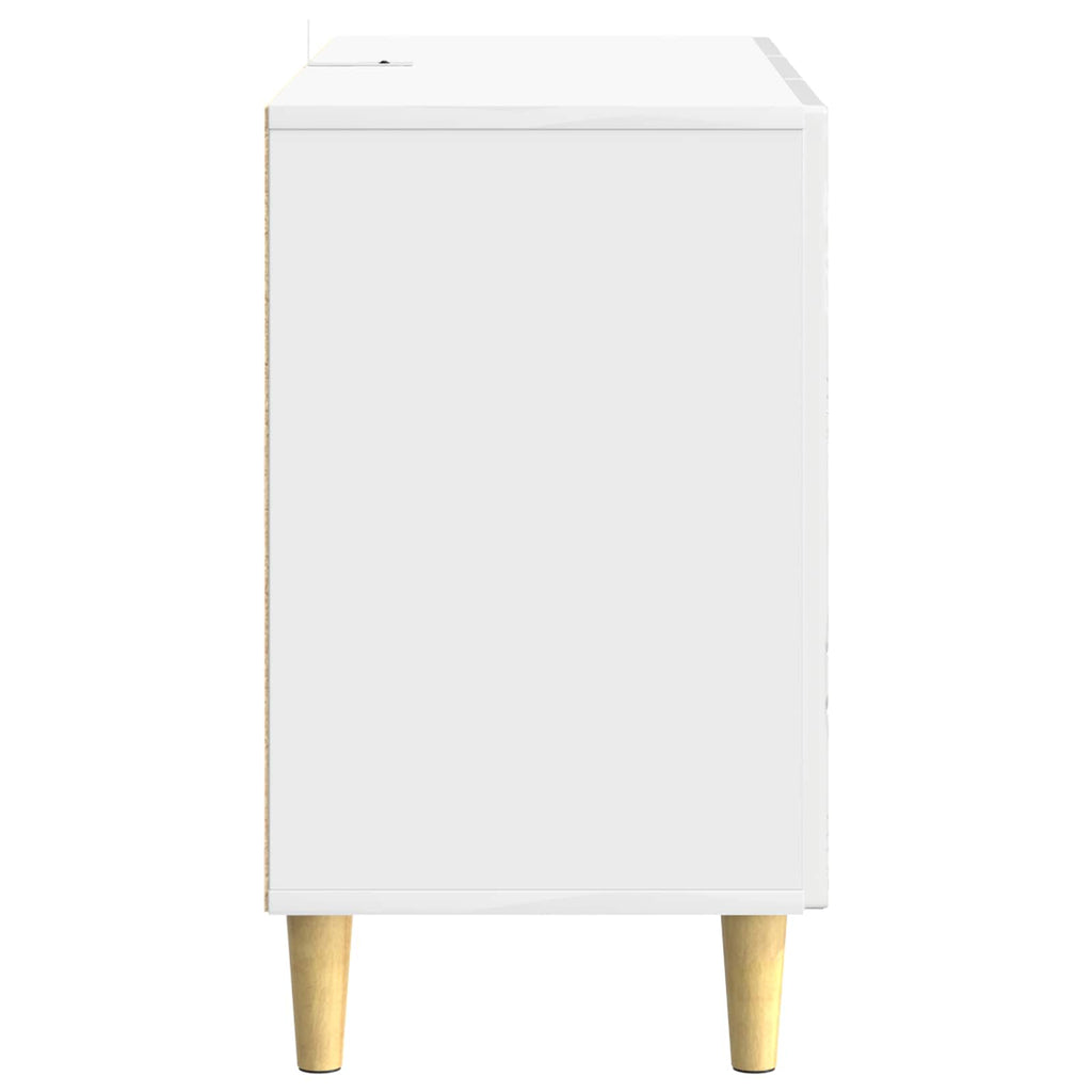 Sideboard Hochglanz Weiß 89 x 34,5 x 60 cm Holzwerkstoff