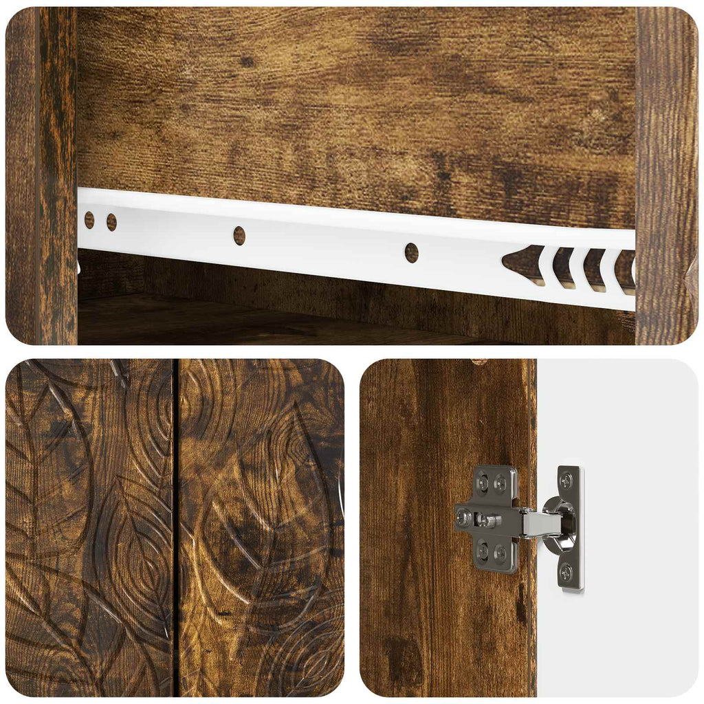 Sideboard Geräucherte Eiche 89 x 34,5 x 60 cm Holzwerkstoff