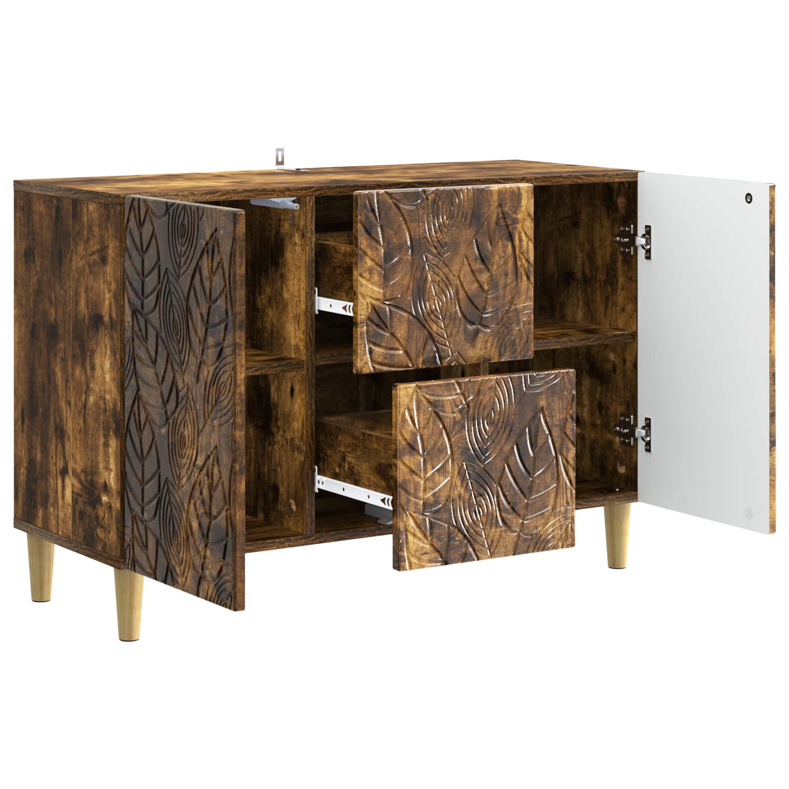 Sideboard Geräucherte Eiche 89 x 34,5 x 60 cm Holzwerkstoff