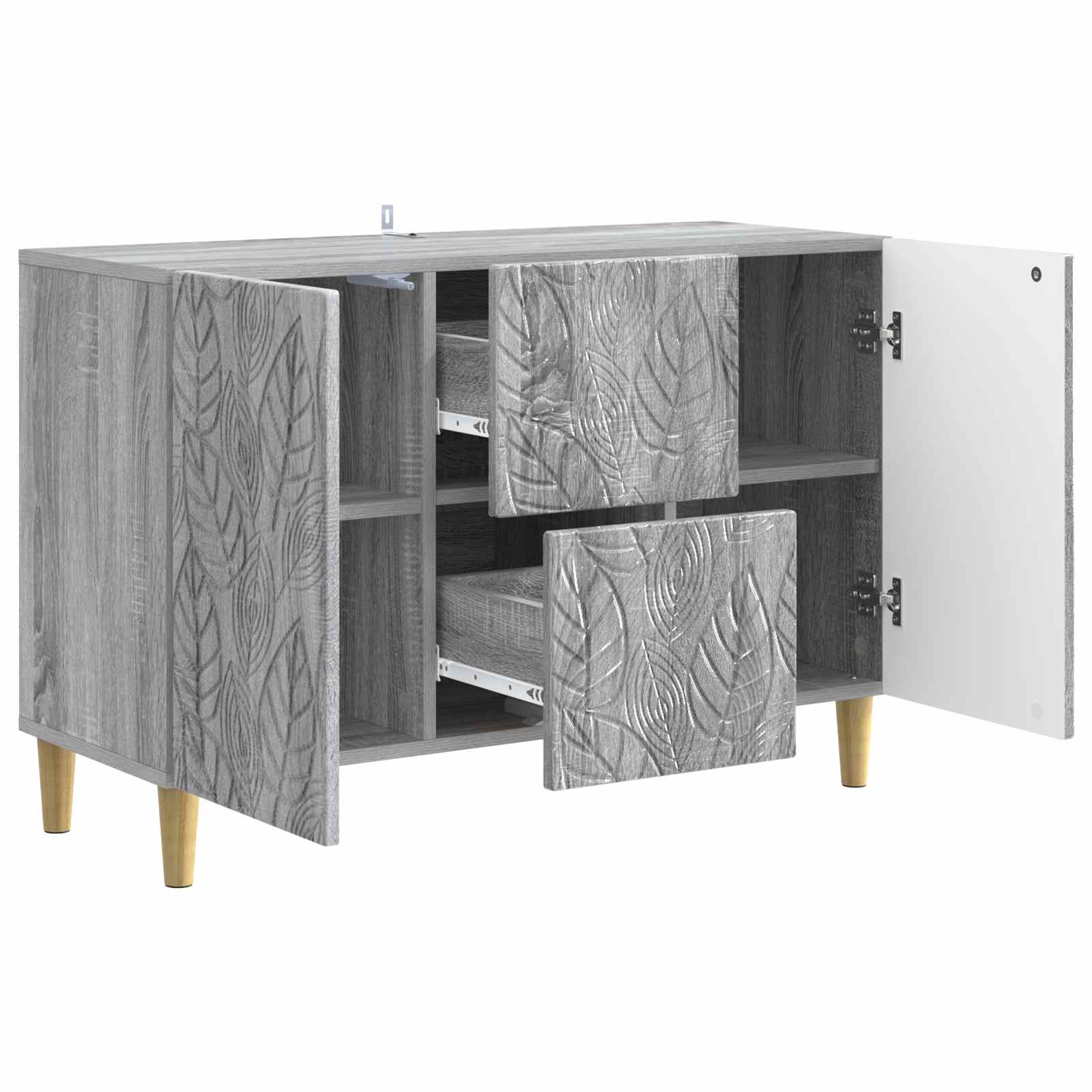 Sideboard Grau Sonoma 89 x 34,5 x 60 cm Holzwerkstoff