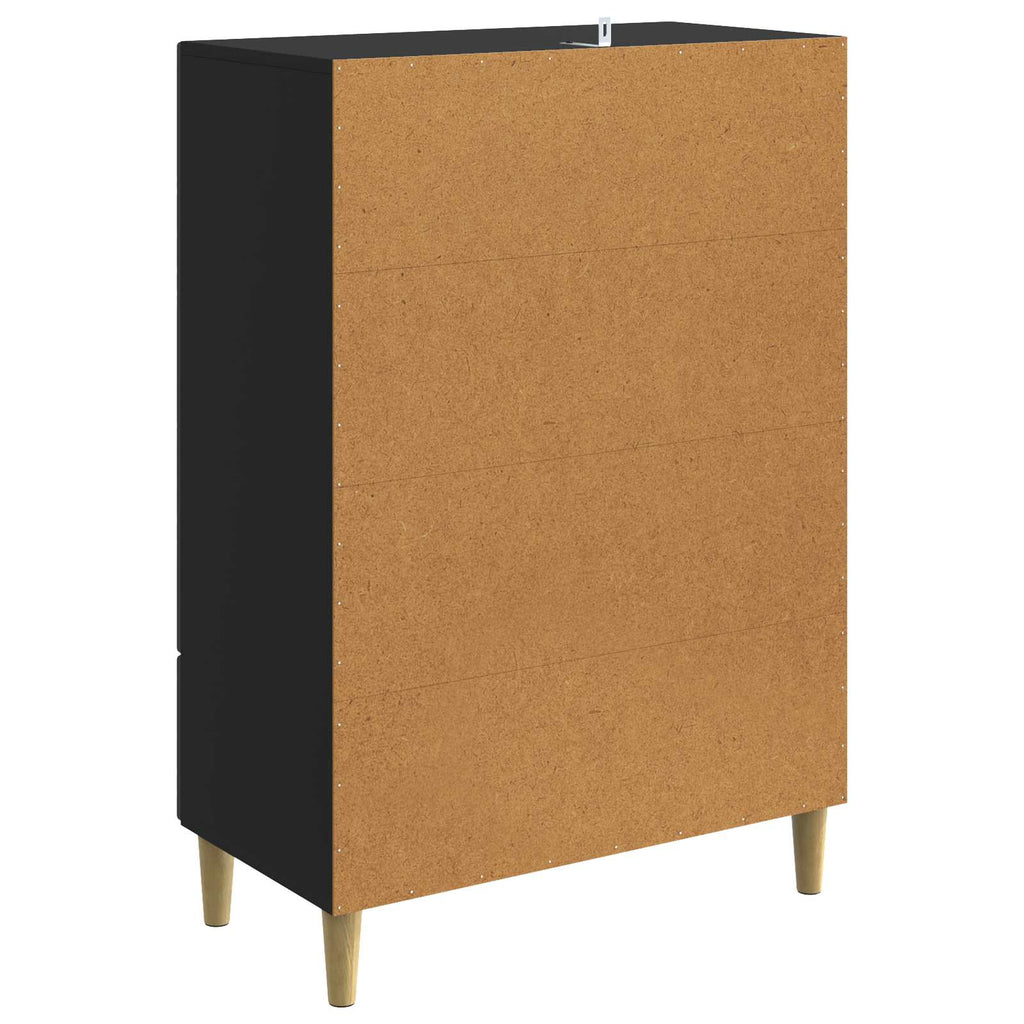 Sideboard Schwarz 66 x 34,5 x 95 cm Holzwerkstoff