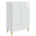 Sideboard Hochglanz Weiß 66 x 34,5 x 95 cm Holzwerkstoff