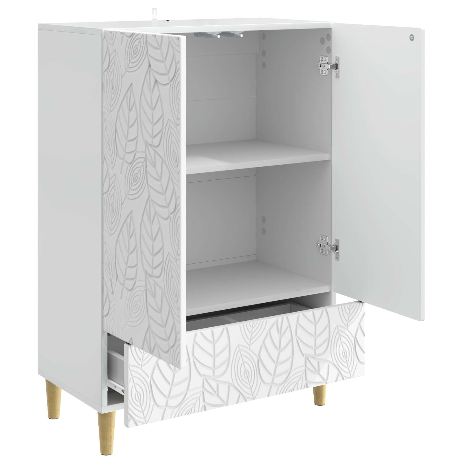 Sideboard Hochglanz Weiß 66 x 34,5 x 95 cm Holzwerkstoff